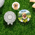 Personalized Pet Photo Magnetic Hat Clip Golf Ball Marker with Name Birthday Anniversary Game Day Gift for Golf Lovers