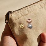 Personalised 3D Bubble Paw Print Brooch Pin with Engraved Pet Name Decorative Accessories Birthday Memorable Gift for Pet Dog Cat Lover
