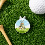 Personalisierte Geburt Blume Golf Ball Marker Magnetische Hut Clip mit Namen Geburtstag Spiel Tag Geschenk für Golfspieler Liebhaber