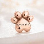 Personalised 3D Bubble Paw Print Brooch Pin with Engraved Pet Name Decorative Accessories Birthday Memorable Gift for Pet Dog Cat Lover