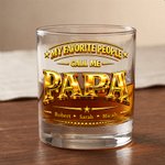 Personalisierte My Favorite People 10 oz Old Fashioned Rock Whiskey Glas mit Namen Vatertag Geburtstag Geschenk für Mann Whiskey-Enthusiast