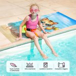 Telo mare oversize personalizzato con nome e disegno animali carini asciugatura rapida regalo per vacanze estive in piscina per ragazzi