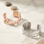 Personalised Multicolour Name Cuff Bracelet with 1-5 Font Style Daily Wear Birthday Anniversary Gift for Women Men