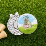 Personalisierte Geburt Blume Golf Ball Marker Magnetische Hut Clip mit Namen Geburtstag Spiel Tag Geschenk für Golfspieler Liebhaber