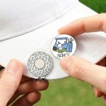 Personalised Golf Cart Golf Ball Marker Magnetic Hat Clip with Name Birthday Game Day Gift for Golf Player