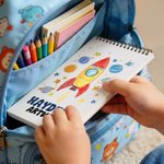 Personalized Meadow Rainbow Mermaid Sketchbook with Name and 50/100 Pages Daily Drawing Art Birthday Gift for Boys Girls