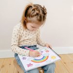 Personalized Meadow Rainbow Mermaid Sketchbook with Name and 50/100 Pages Daily Drawing Art Birthday Gift for Boys Girls