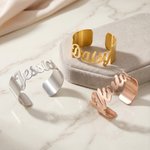 Personalised Multicolour Name Cuff Bracelet with 1-5 Font Style Daily Wear Birthday Anniversary Gift for Women Men