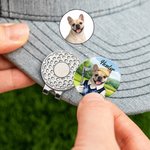 Personalized Pet Photo Magnetic Hat Clip Golf Ball Marker with Name Birthday Anniversary Game Day Gift for Golf Lovers