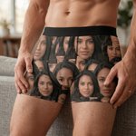 Give Him A Naughty Surprise - Personalised Face Photo Men's Underwear Boxer Brief