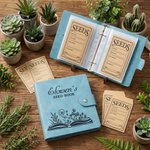 Personalisierte Seed Book Floral Binder Notebook mit Namen täglichen Gebrauch Garten Frühling Bauernhof Geschenk für Gärtner Kinder