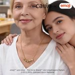 Personalisierte Gänseblümchen Halskette | mit Namen und Geburtssteinen | 2-in-1 Familienschmuck | Geburtstag Geschenk für Frauen | Callie × emoji ™