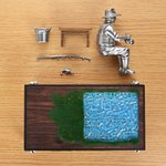 Personalized 3D Fishing Figurine with Name Office Desk Decoration Birthday Father's Day Gift for Fisherman Dad Man
