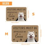 Visitors Must Be Approved By Me - Personalised 3D Cartoon Pet Non-Slip Doormat Home Decor Birthday Gift for Dog Cat Lovers