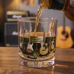 Verre à whisky 295 ml personnalisé avec nom et thème guitare - Cadeau d'anniversaire fête des Pères pour amateur de musique