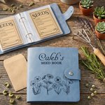 Personalisierte Seed Book Floral Binder Notebook mit Namen täglichen Gebrauch Garten Frühling Bauernhof Geschenk für Gärtner Kinder