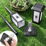 Personalisierte Solar-Gedenkleuchte mit Haustier-Pfotenabdruck | mit Namen und Text | Garten-Deko | Erinnerungslicht | Trauergeschenk für Tierbesitzer