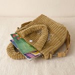 Personalized Embroidered Name Corduroy Crossbody Bag Birthday Back to School Gift for Kids Girls