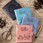 Personalisierte Seed Book Floral Binder Notebook mit Namen täglichen Gebrauch Garten Frühling Bauernhof Geschenk für Gärtner Kinder