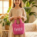 Personalized Embroidered Name Corduroy Crossbody Bag Birthday Back to School Gift for Kids Girls