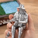Personalized 3D Fishing Figurine with Name Office Desk Decoration Birthday Father's Day Gift for Fisherman Dad Man