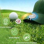 Personalized Golf Cart Golf Ball Marker Magnetic Hat Clip with Name Birthday Game Day Gift for Golf Player