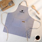 Personalized Embroidered Baking Element Adjustable Striped Apron with Name and Pocket Kitchen Accessory Birthday Gift for Women Cooking Lovers