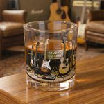 Verre à whisky 295 ml personnalisé avec nom et thème guitare - Cadeau d'anniversaire fête des Pères pour amateur de musique