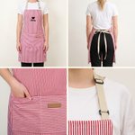 Personalized Embroidered Baking Element Adjustable Striped Apron with Name and Pocket Kitchen Accessory Birthday Gift for Women Cooking Lovers