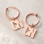 Personalized Initial and Number Ear Clips Minimalist Jewelry Daily Use Anniversary Birthday Gift for Her