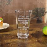 Personalised Look At You Landing My Mom and Getting Me as A Bonus 16 oz Pint Glass Father’s Day Birthday Gift for Bonus Dad Stepfather
