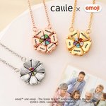Personalisierte Gänseblümchen Halskette | mit Namen und Geburtssteinen | 2-in-1 Familienschmuck | Geburtstag Geschenk für Frauen | Callie × emoji ™