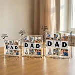 Personalised Dad Nine-Grid 6 Photos Collage Square Acrylic Plaque Home Decor Father's Day Birthday Gift for Father