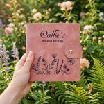 Personalisierte Seed Book Floral Binder Notebook mit Namen täglichen Gebrauch Garten Frühling Bauernhof Geschenk für Gärtner Kinder