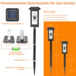 Personalisierte Solar-Gedenkleuchte mit Haustier-Pfotenabdruck | mit Namen und Text | Garten-Deko | Erinnerungslicht | Trauergeschenk für Tierbesitzer