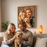 Personalised Modern Painting Texture Style Pet Photo Canvas Prints with Name Warm and Hanging Kit Minimalist Home Decor Birthday Gift for Pet Lovers