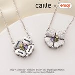 Personalisierte Gänseblümchen Halskette | mit Namen und Geburtssteinen | 2-in-1 Familienschmuck | Geburtstag Geschenk für Frauen | Callie × emoji ™