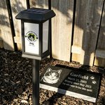 Personalised Pet Photo Paw Print Solar Garden Light with Name and Date Memorial Gift for Pet Owners