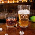 Personalised Look At You Landing My Mom and Getting Me as A Bonus 16 oz Pint Glass Father’s Day Birthday Gift for Bonus Dad Stepfather