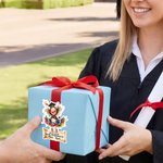 Personalised Cartoon Graduate Girl Waterproof Stickers with Name and Year Favor Label Celebration Graduation Party Decor for 2026 Graduates