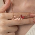 Personalized 3D Birth Butterfly Necklace with Name Dainty Jewelry Birthday Anniversary Gift for Her