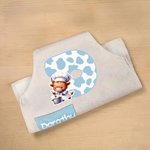 Personalised Highland Cow Initial Kid Apron Chef Hat Storage Bag Set with Front Pocket and Name Cooking Baking Children's Day Birthday Gift for Kids
