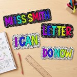 Personalised Multicolored Rainbow Doodle Letter Whiteboard Magnet with Text Daily Interactive Teaching Tool Back to School Gift for Teachers