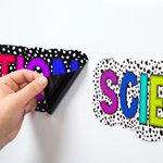 Personalised Multicolored Rainbow Doodle Letter Whiteboard Magnet with Text Daily Interactive Teaching Tool Back to School Gift for Teachers