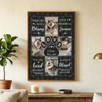 Personalized Dog Cat Paw Multicolor Photo Giclee Canvas Prints Home Decor Memorial Gift for Pet Lover Family