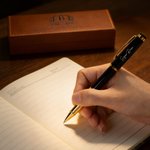 Set di penna e custodia personalizzate con testo, nome e iniziale - Regalo di ringraziamento per insegnanti