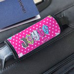 Personalizzato Retro Graffiti Checkerboard Polka Dots Maniglia del bagaglio con nome Set di 2 accessori da viaggio Regalo di compleanno per amici e famiglia