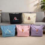 Personalisierte bestickt Yoga Pose große Kapazität Yoga-Matte Tasche mit Namen Pilates Zubehör Geburtstag Geschenk für Yoga-Liebhaber