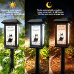 Personlig solcellslampa trädgård utomhus med foto och namn vacker minneslampa för husdjur hund och katt unik trädgårdsdekor