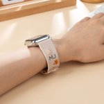Personalised Bohemian Style Embroidered Flower Watch Band with Name Birthday Gift for Girl Woman